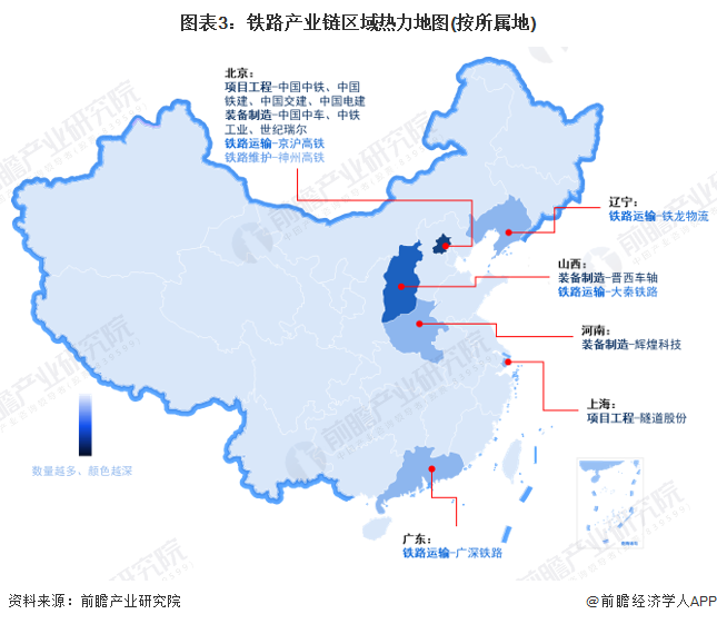 必赢Bwin国际：【干货】2024年铁路行业产业链全景梳理及区域热力地图(图3)