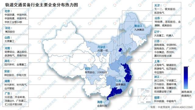 必赢Bwin：2025年中国轨道交通装备产业链梳理及投资热力地图(图14)